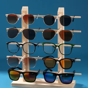 Handmade Wood Glasses and Jewelry Display, Rack for Retail and Personal Use 8 Main Sales Glasses Rests - №7