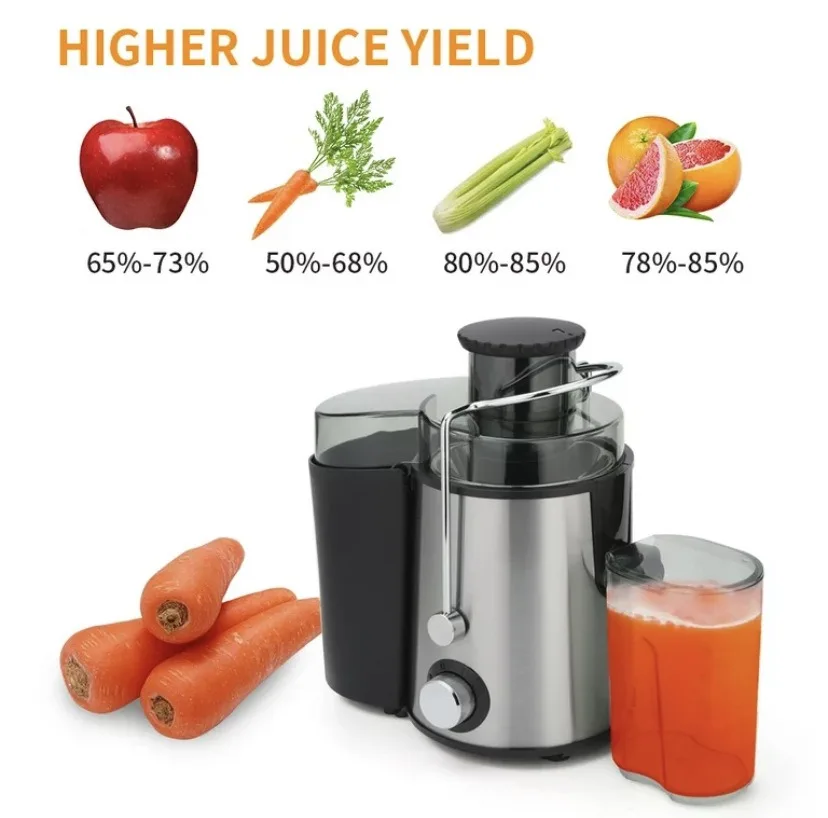 Multifunctional Juicer Machines with Anti-drip & Anti-slip Function, Home Centrifugal Juicer Whole Fruit and Vegetable,2 Speeds