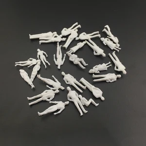 Escala 1:75-1:200 molde branco em miniatura, modelo de pessoas, materiais para construção de mesa de areia, layout de cena, kits de diorama, 100 peças 12 principais vendas minhatura de predio - №5