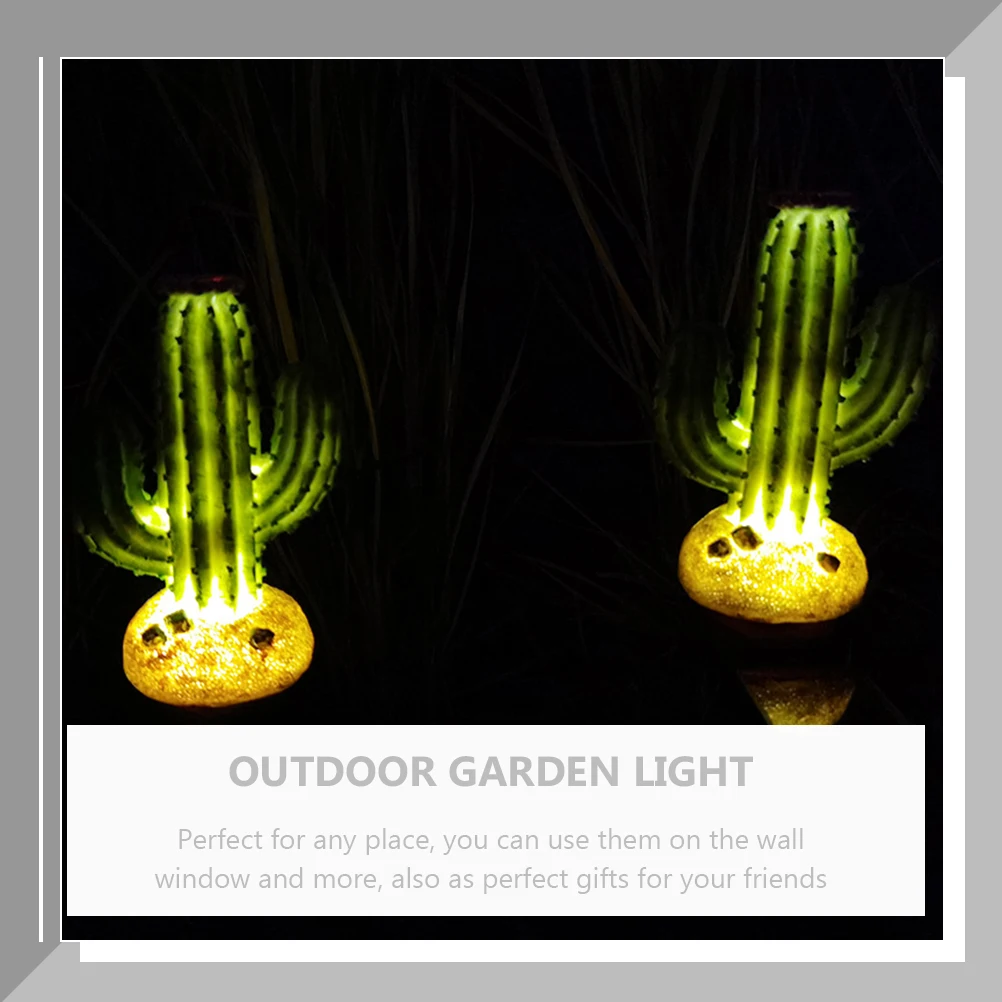 

Cactus Solar Weather Ground Stake Light Resistant Plastic Resin Solar Light Outdoor Garden Yard Path Wedding Party Gifts
