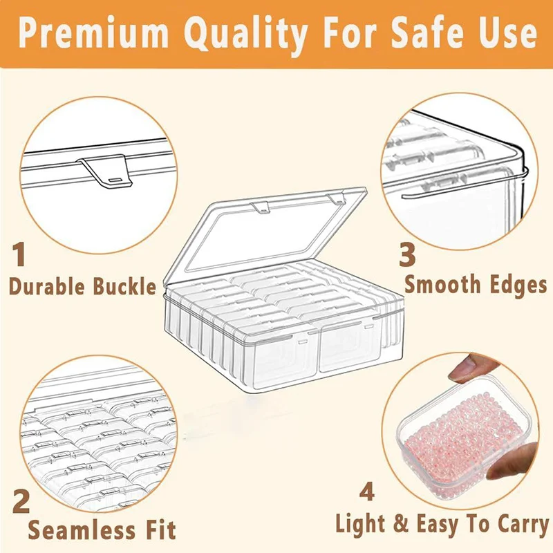 22-Piece Bead Storage Set — Multifunctional Craft Organizer — Dedicated Storage for Jewelry & Bracelet Making — Neatly Stores Di
