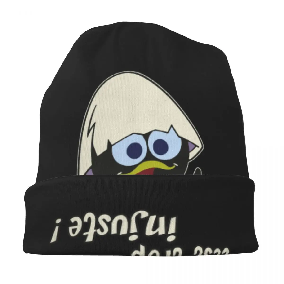 Anime Kawaii Black Chicken Cap Calimero Fashion Autumn Winter Outdoor Skullies Beanies Hat Summer Warm Multifunction Bonnet Hat