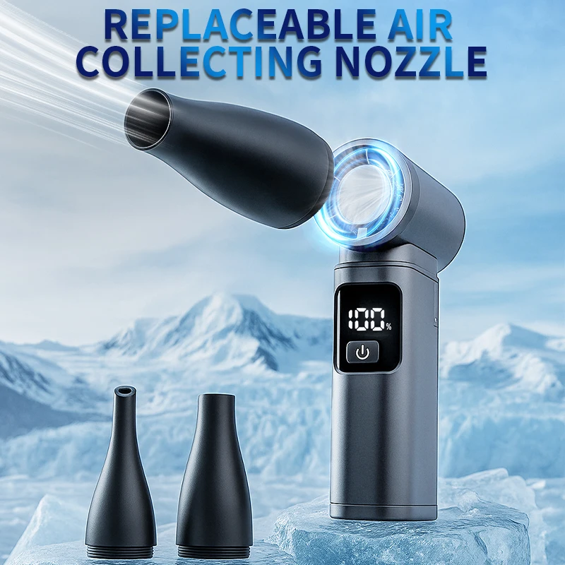 

900000 RPM Turbo Jet Fan Powerful Air Blower Brushless Motor Rechargeable Portable Handheld Blower PC Tools Violent Fan