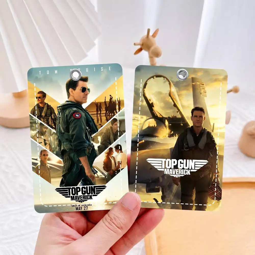 

Современный кожаный футляр для карт Top Gun Maverick 2022 года с брелоком, надежный держатель для проездных на автобус и метро