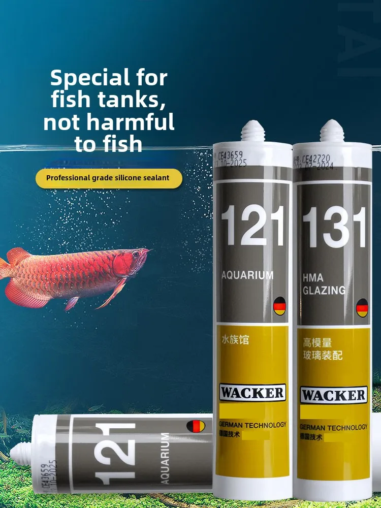 121 Adhesivo para pecera Adhesivo para vidrio de acuario 131 fuerte transparente resistente al agua