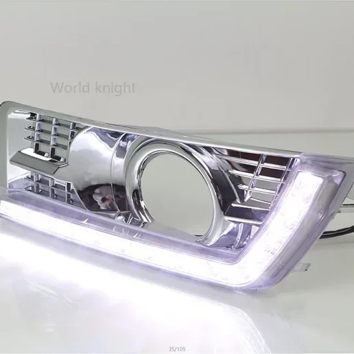 Carro piscando LED luzes diurnas, DRL Fog Lamp Cover, Turn Signal Lamp para Cadillac SRX, 2012, 2013, 2014, 2015, 2016, 2pcs