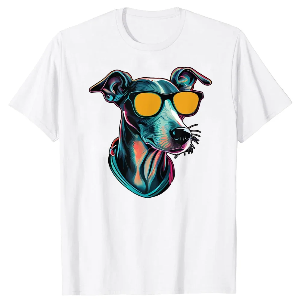 Mom and Dad Cool Dog Sunglasses Italian Greyhound T-shirt Pattern Street Clothing Gift Summer Men's and Women's Clothing