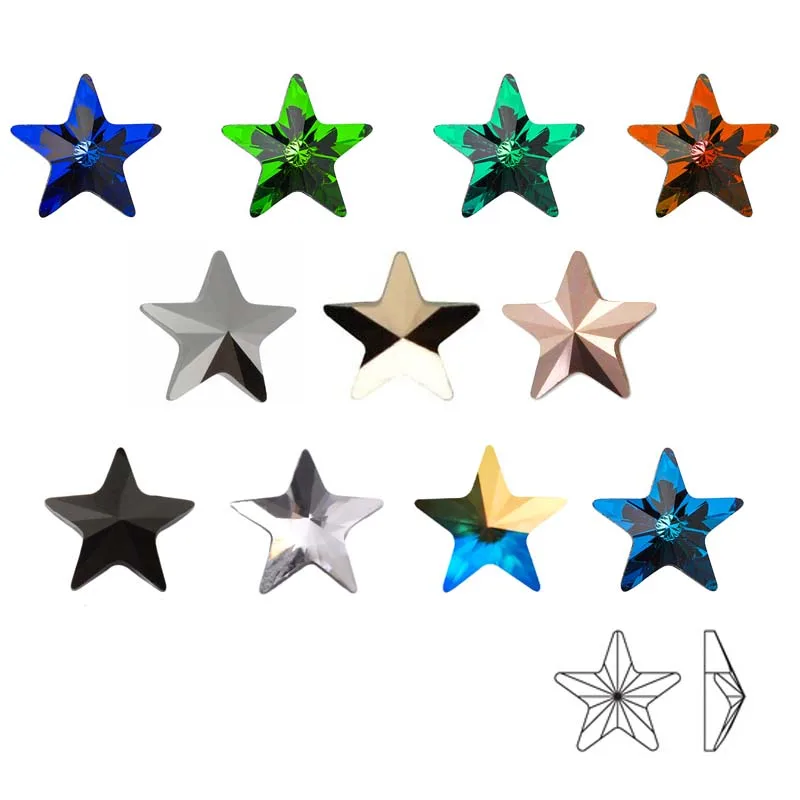 

Genuine Star Flatback No Hotfix rhinestones Nail Beauty Salon Decoration for nail art DIY jewelry Craft Nails clothing