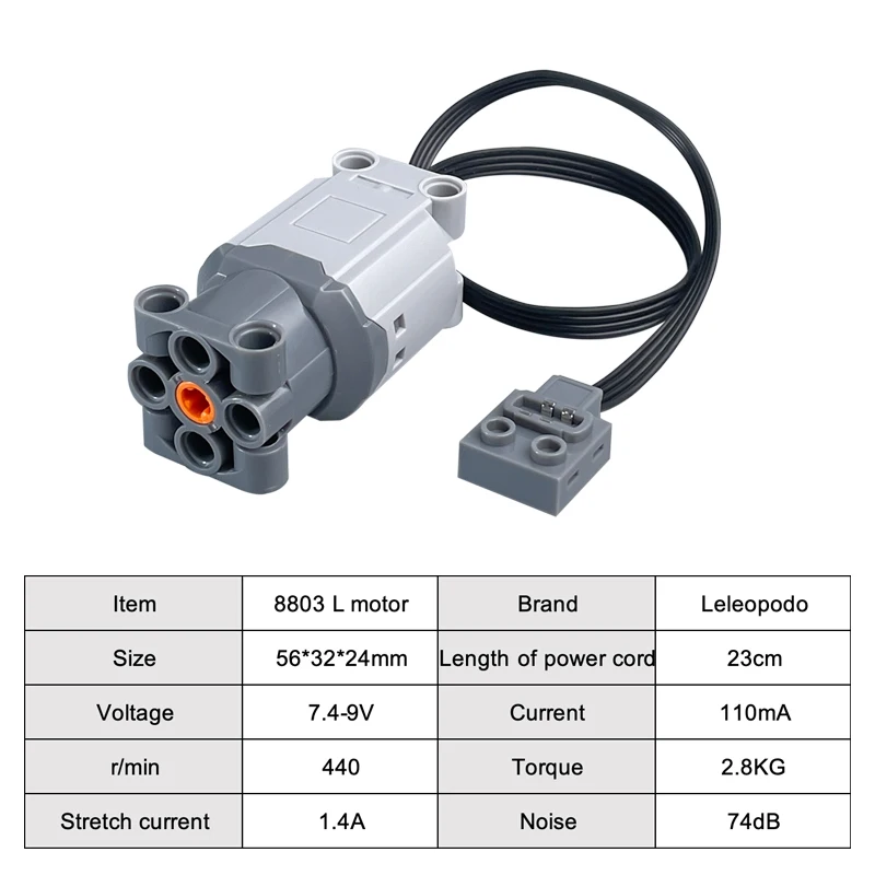 Compatible con Lego EV3, bloque de construcción, motor de juguete, motor de potencia, conjunto mecánico, kit de repuestos de tecnología PF enchufable MOC