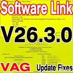 UPDATE SOFTWARE VCDS 2026 VAG COM25.3.2 Scanner VAG HEX V2 USB Interface FOR VW AUDI Skoda Seat Unlimited VINs Multilingual TOOL