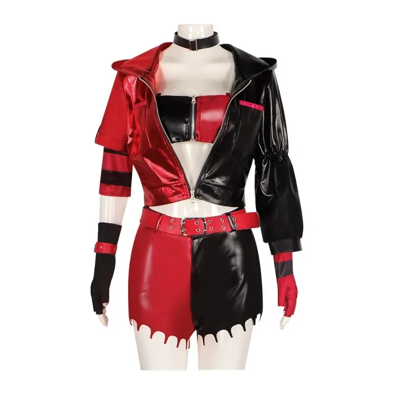 

Halloween Cos Women's Clown Girl Suicide Squad Leather Baseball Party Costumes Masquerade Outwear