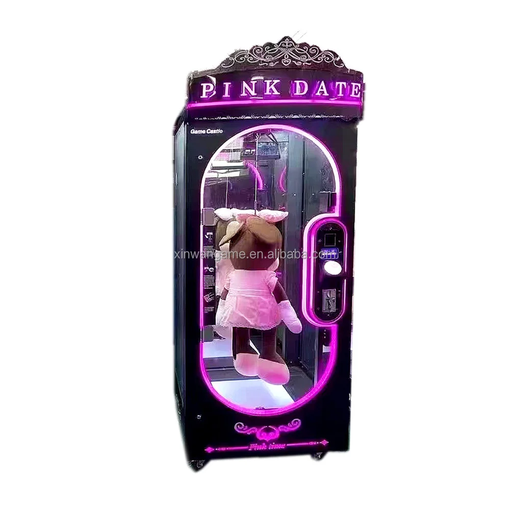 Pink Date Gift Pluche Plush Kids Stacker Big Push Skill Mini Game Jumbo Arcade Claw Crane Toy Vending Doll Catching Machine view 2