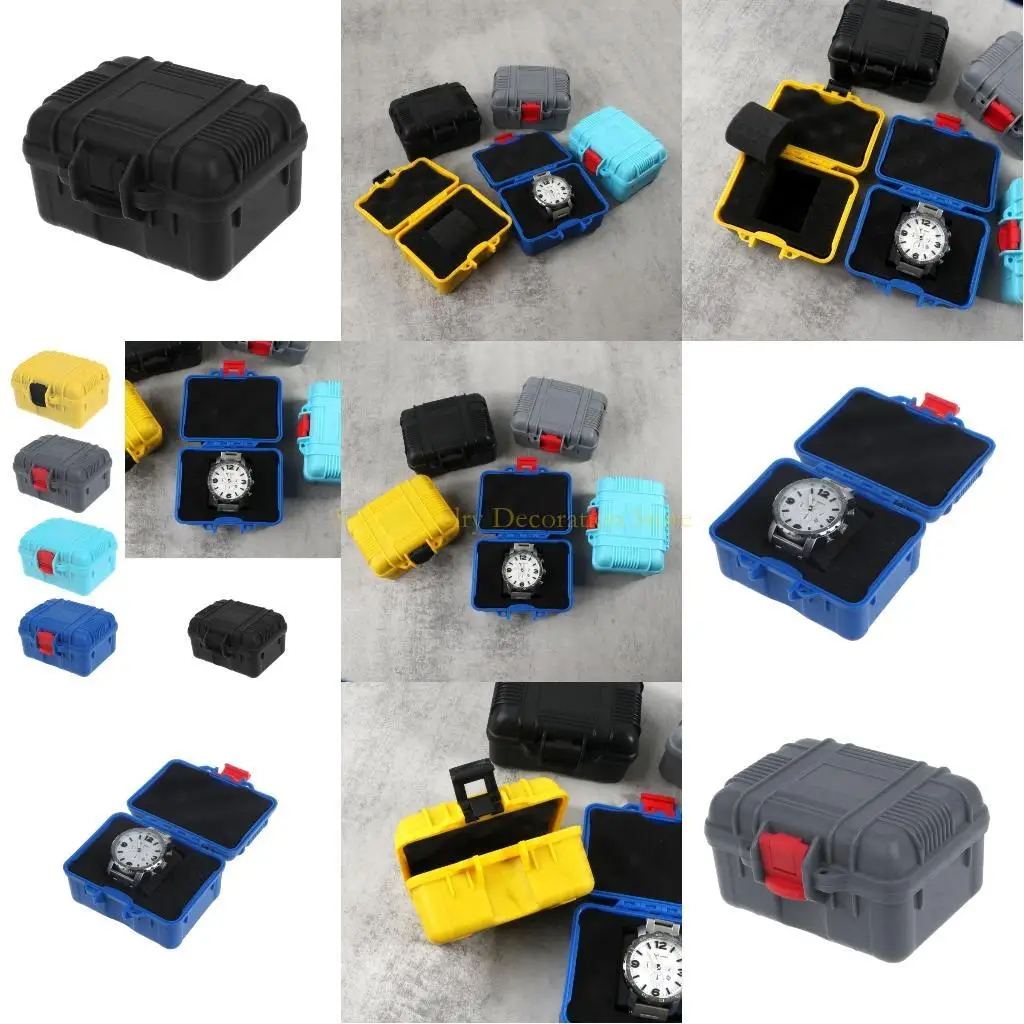 

D46E 1 Slot Impact-Resistant Watch Box Waterproof Watch Organizers Plastic Material