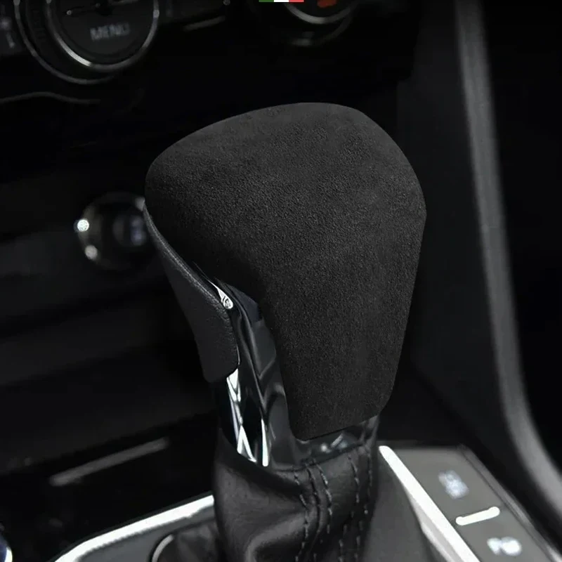 Car Gear Shift Knob Head Cover For Volkswagen VW Teramont X Tiguan X L Phideon Viloran 2017+ Alcan tara lGear Shifter Shell Trim