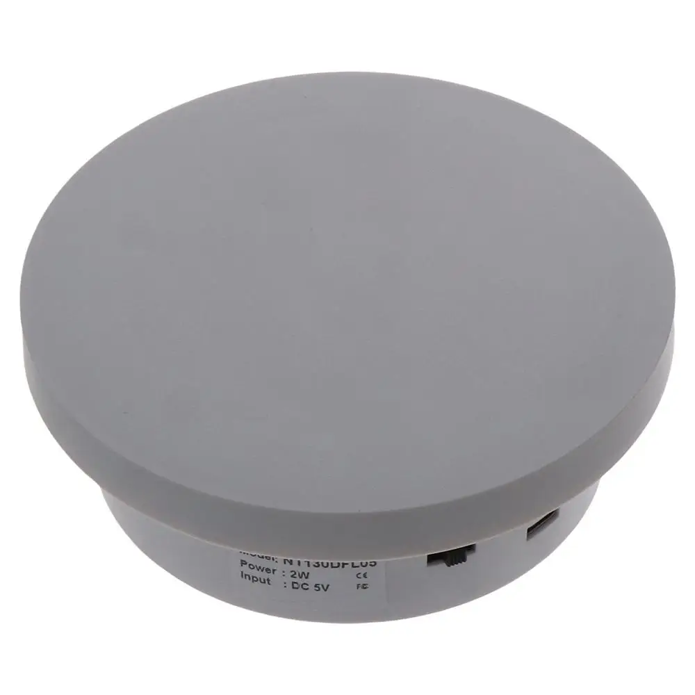 Adjustable speed Rotating Display Stand 11lb Load capacity USB Powere Turntable Show Holder 13cm White Stand Base