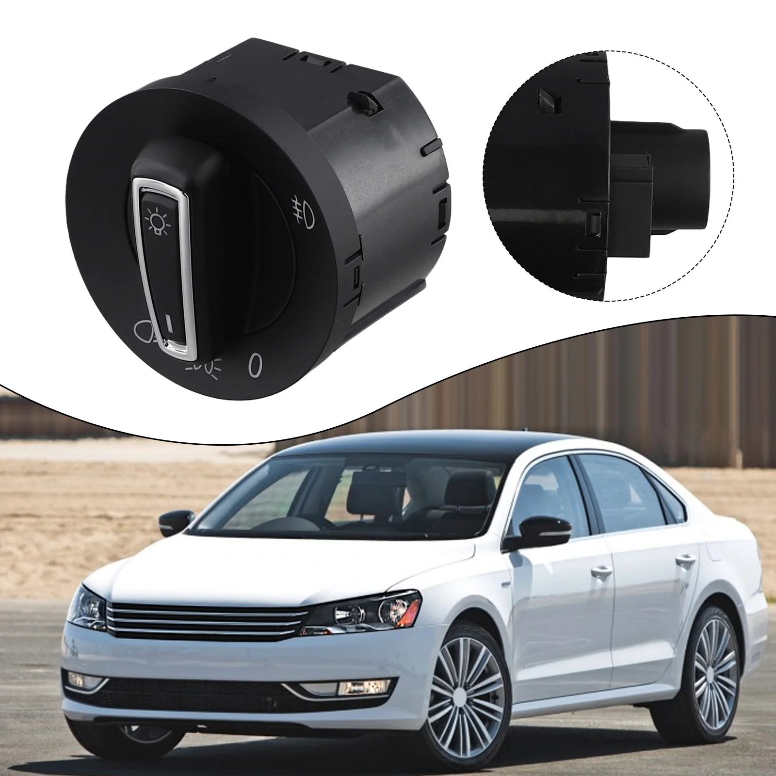 OEM 5G0941431BG Headlight Switch Component Long-lasting Durability No Modifications Needed Fast Response Speed Vehicle Driving