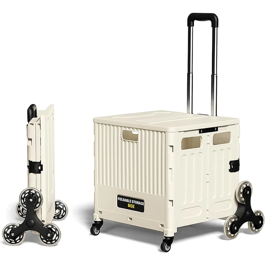 عربة أدوات قابلة للطي للسفر والتسوق والأمتعة والمكتب تستخدم عربة يدوية محمولة قابلة للطي مع عجلة تسلق متينة لـ #1