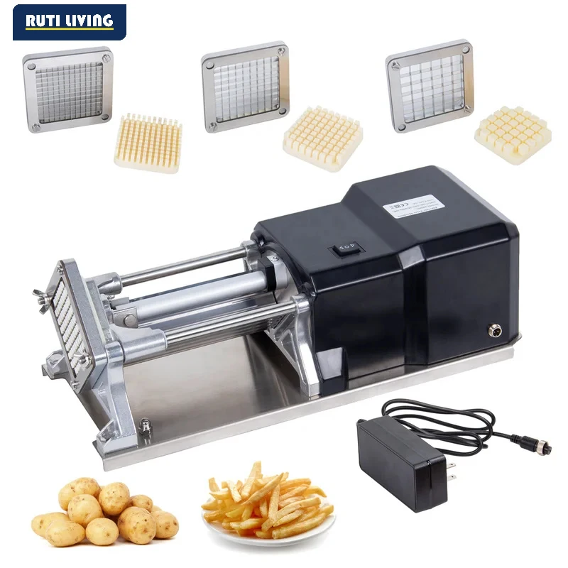 RUTI Electric Commercial Vegetable Slicer Machine Wave Potato Machine Onion Slicer Chopper Machine