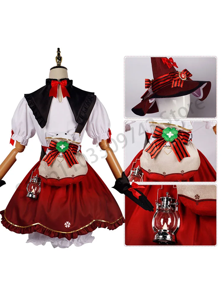 

Genshin Impact cos Keli New Skin cos Cute Qi Flower Star Candle Witch Costume Game Set Women's Full Costume cosplay