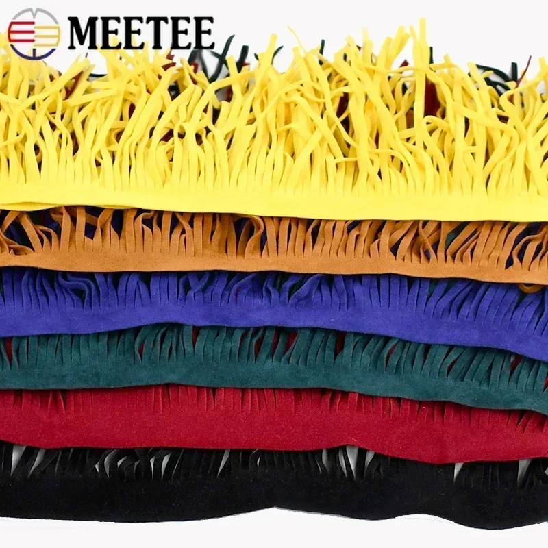 5M 10-15cm Length Leather Suede Tassel Lace Leathers Ribbon Fringe for Bag Clothing Sewing Accessories Manual Decoration Trim