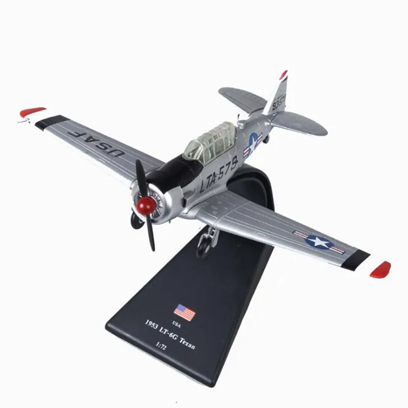 Diecast  1/72 scale WWII America 1953 T6 LT-6G Texan Fighter Navy Army Fighter Model Aircraft Airplane Alloy Toys Collection