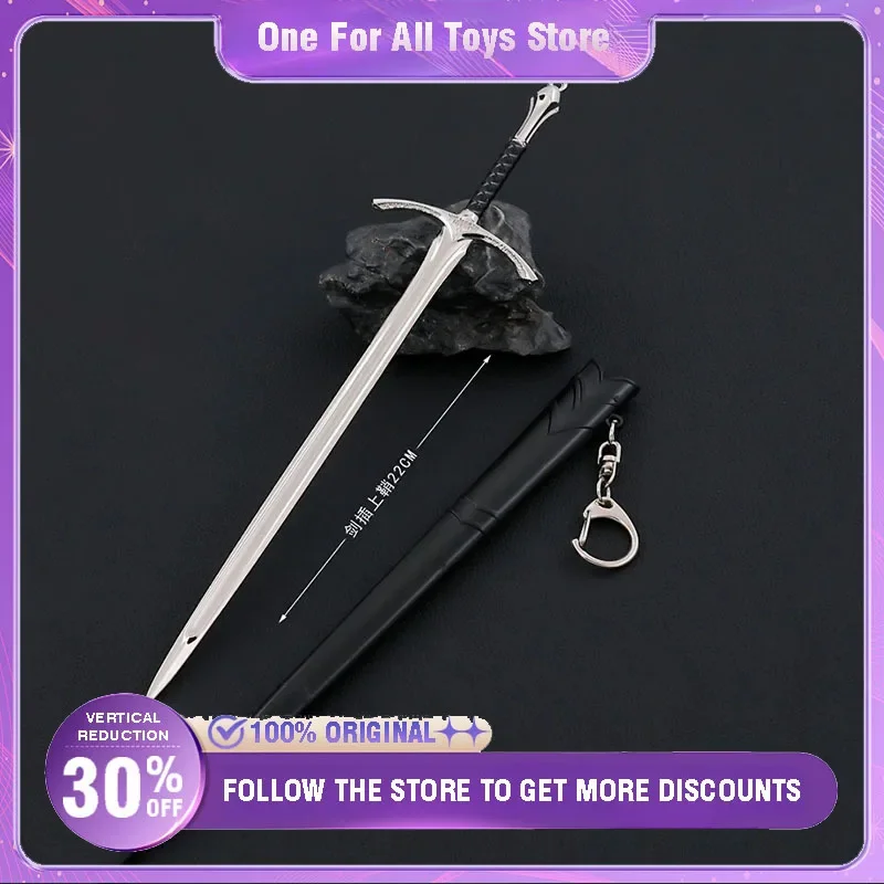 22cm películas TV arma Gandalf Glamdring espada Medieval cuchillo cuerpo a cuerpo Material metálico adornos colección escritorio exhibición regalo Juguetes