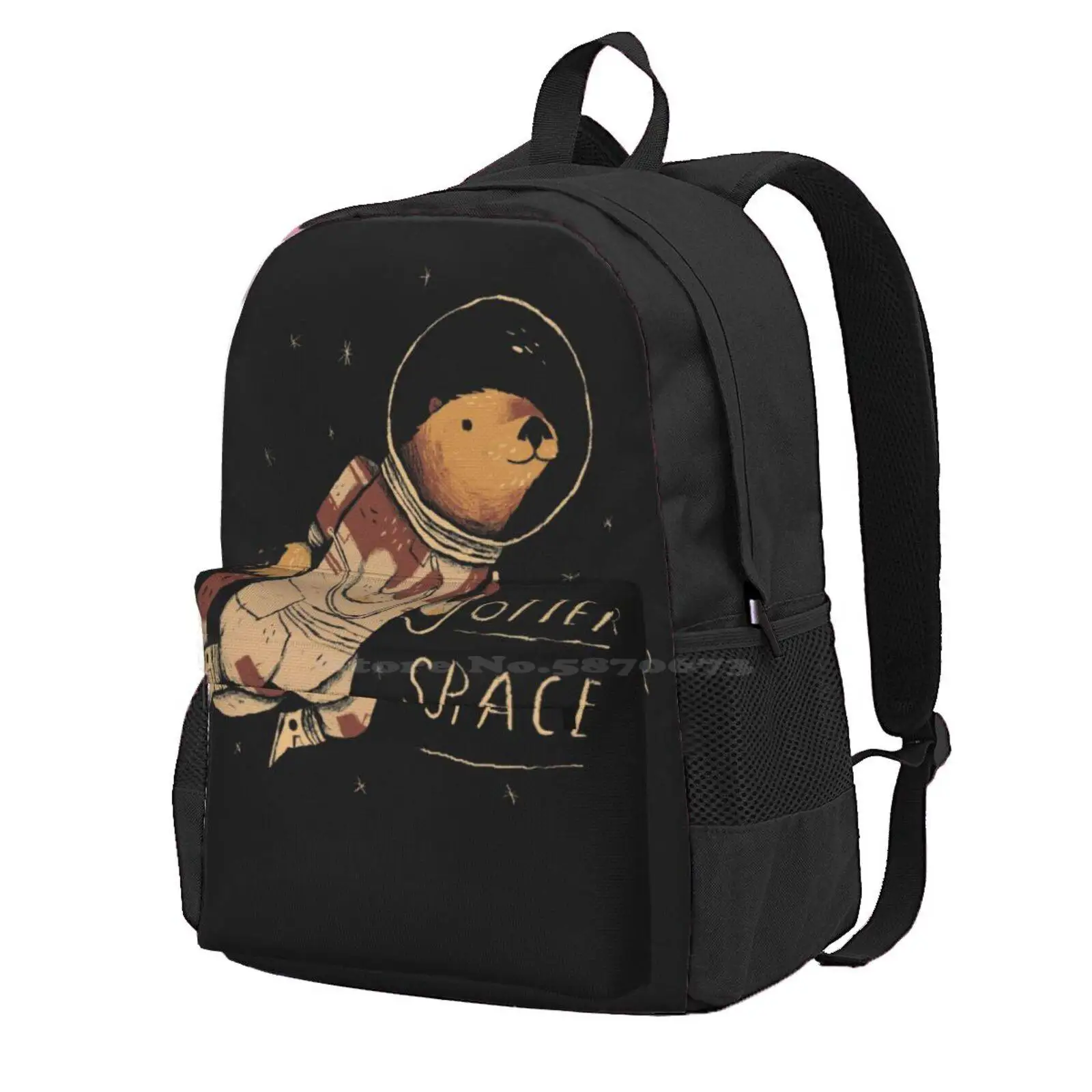 Otter Space Hot Sale Schoolbag Backpack Fashion Bags Space Otter Otter Space Otters Cute Otter Astronaut Stars