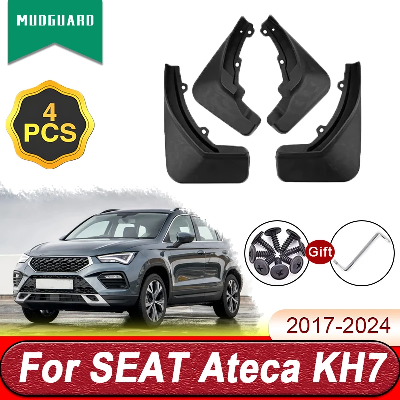 

For SEAT Ateca KH7 2017 2018 2019 2020 2021 2022 2023 2024 Auto Mud Flaps Auto Anti-scratch Mudflaps Splash Guards Front Rear