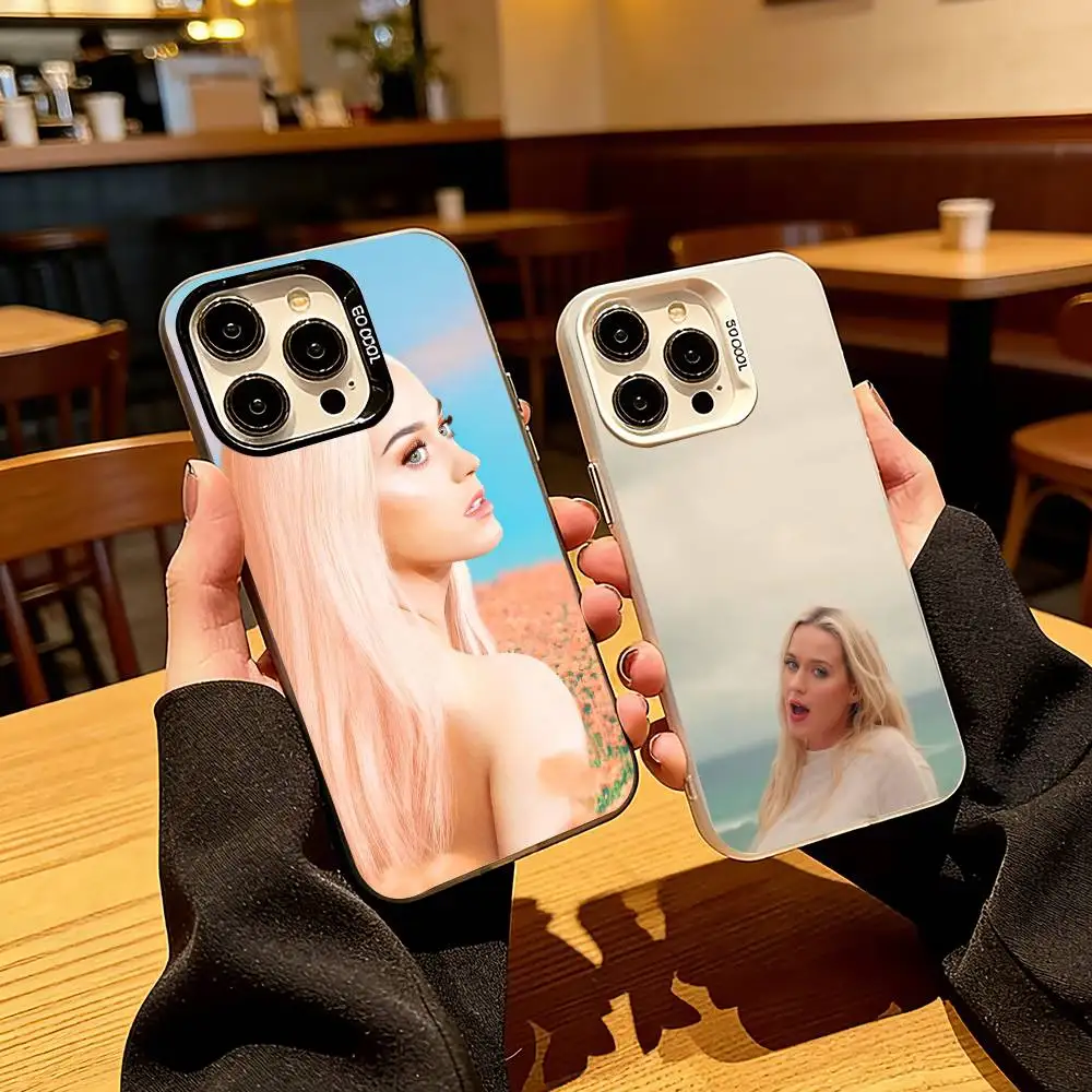 

American S-Singer K-Katy P-Perry Phone Case For iPhone 17,16,15,14,13,12,11 Plus,Pro Max,XS,Colorful Silver Black Cover
