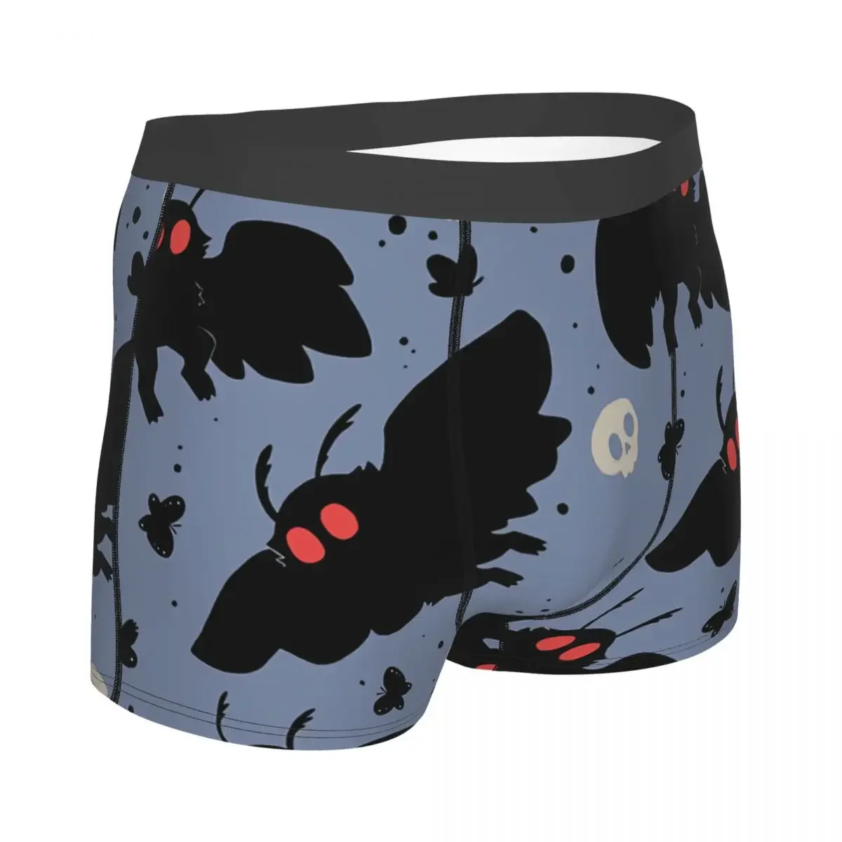 Mothman-bóxer azul para hombre, ropa interior muy transpirable, pantalones cortos sexys de alta calidad, Idea de regalo