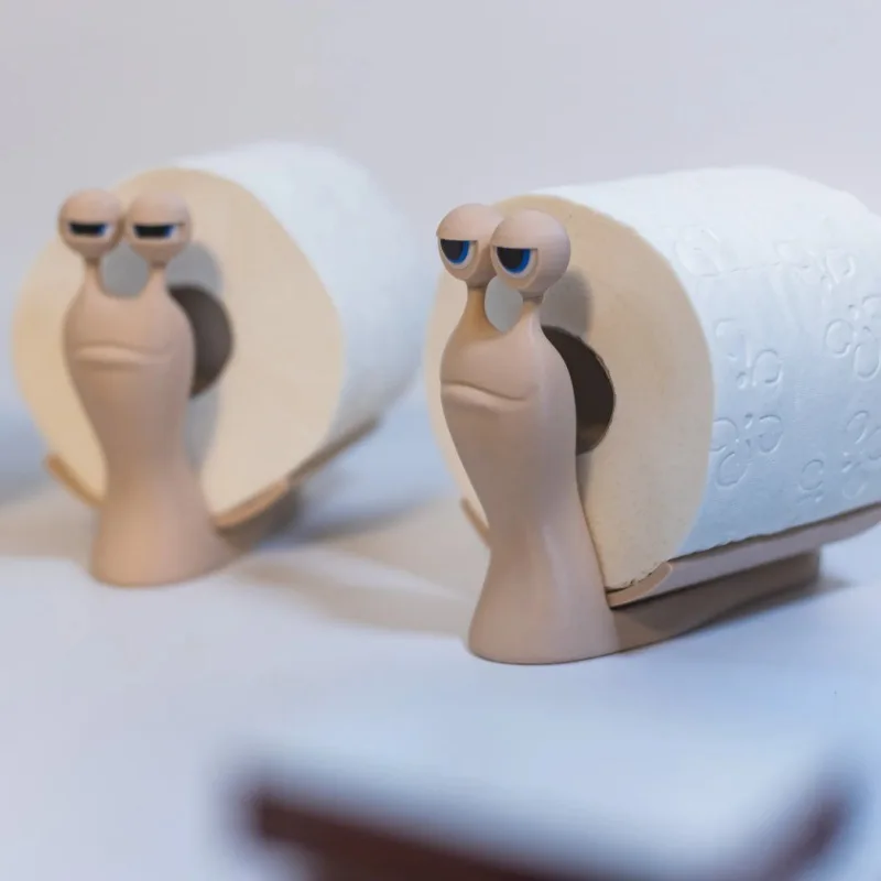 Snail Toilet Paper Roll Holder 3D Printed Snail Tissue Holder Quirky & Practical Toilet Pape-Roll Stand Function& Charming