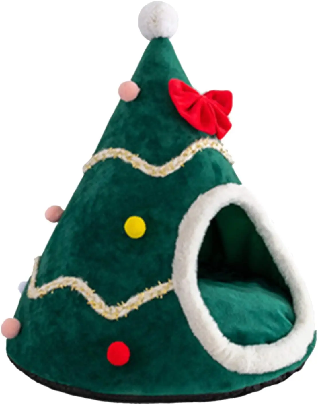 

Christmas Tree Cat House Cave Cat Sleeping Bed for Small Cats Christmas cat Bed,Pet Tent House