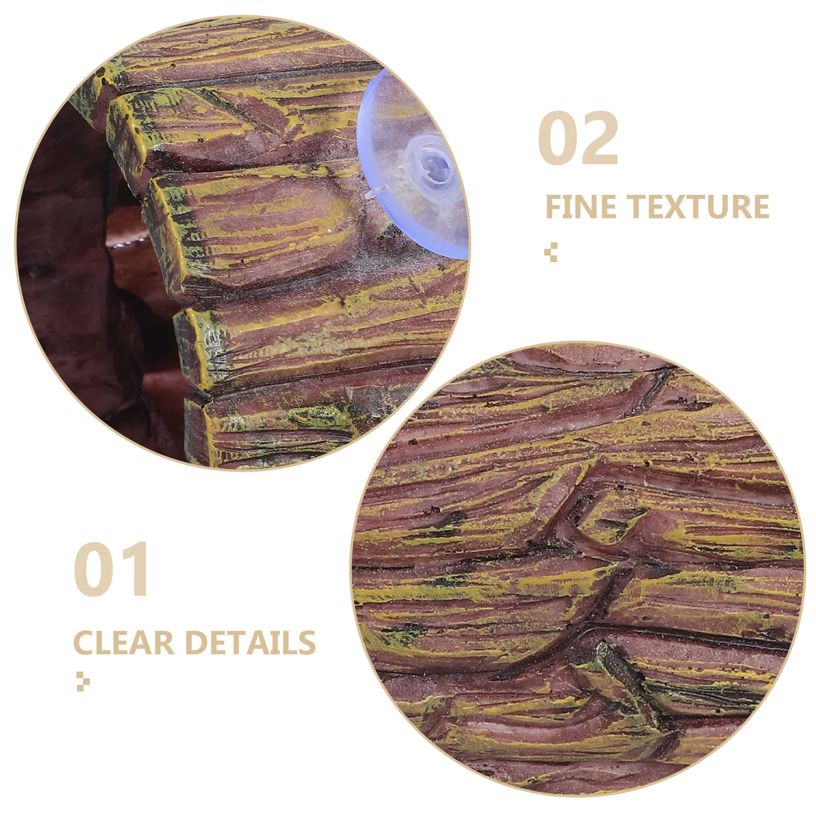 نابض بالحياة أبو بريص الراتنج مخبأ النباح سجل شجرة الكهف شفط كأس الزواحف إخفاء الكهف للبرمائية الموئل ديكور الزواحف النباح إخفاء