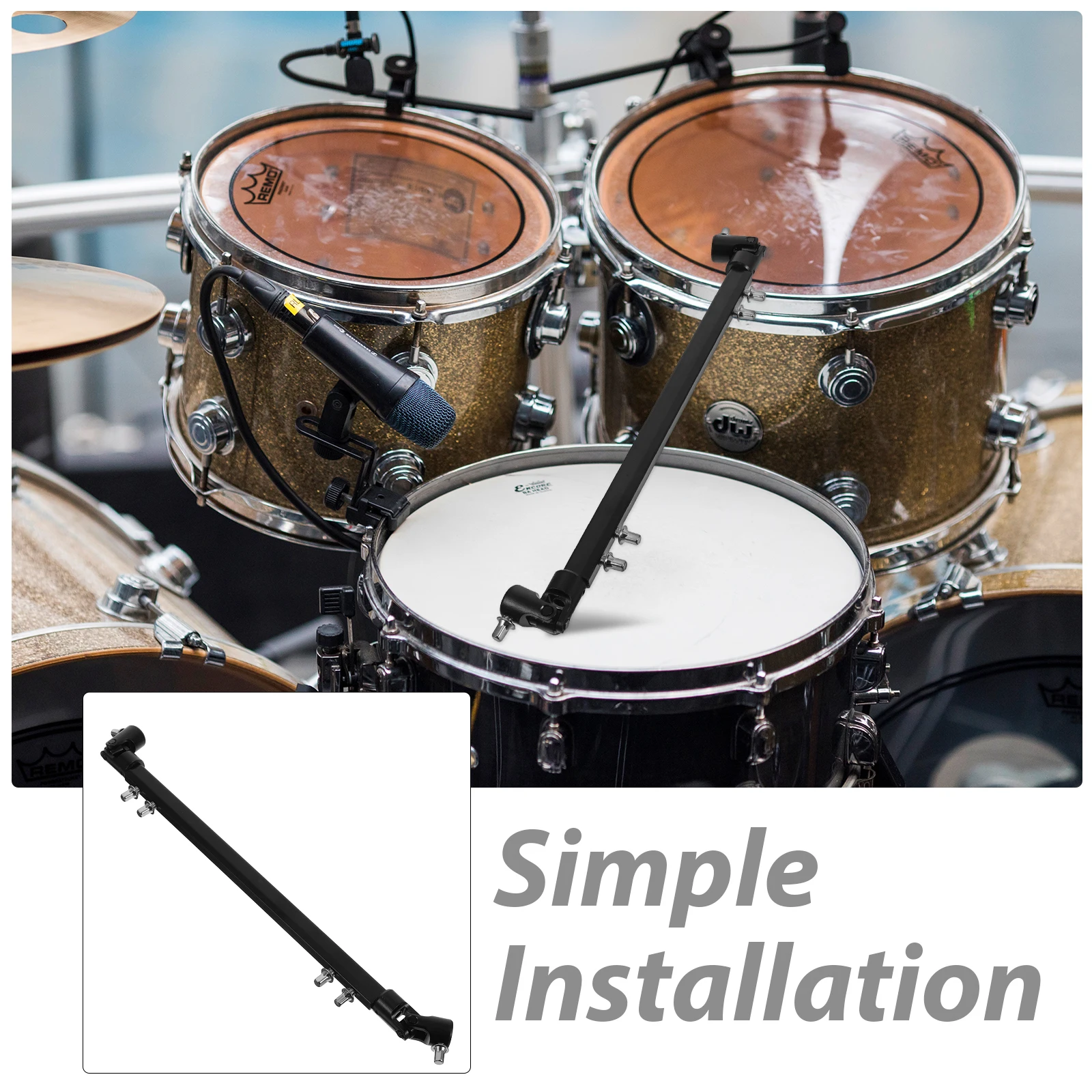 

Drum Hammer Connector Bass Pedal Rod Double Set Accessories Kick Iron Foot Parts