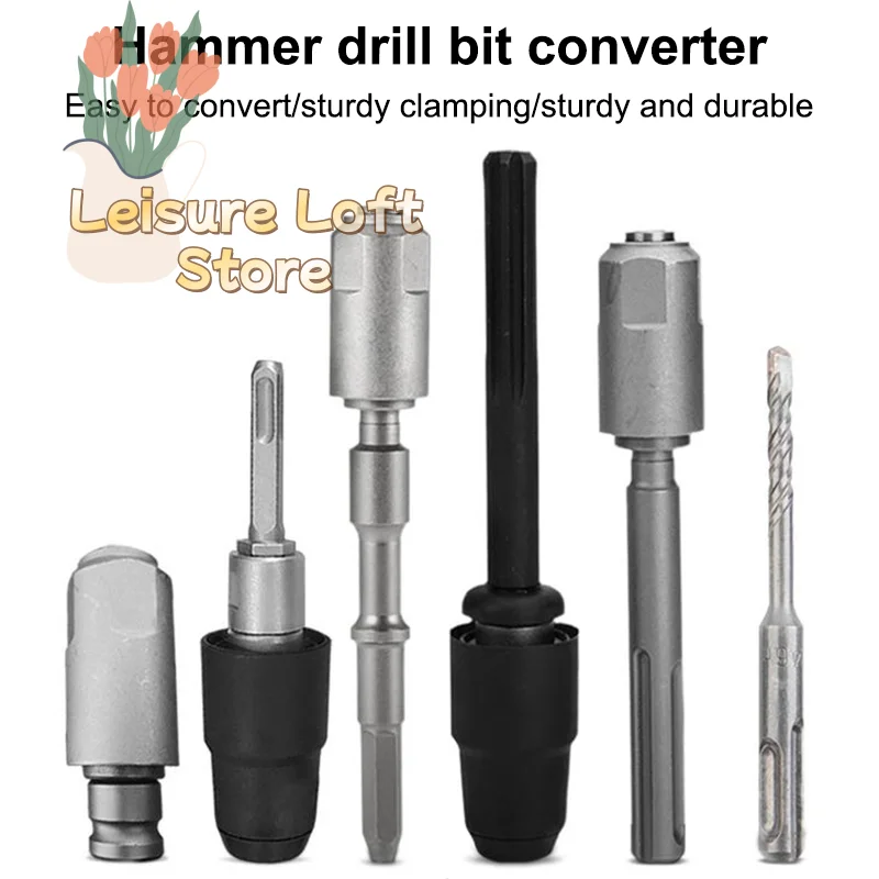 

SDS-Plus to SDS-Max Adapter - Carbon Steel Rotary Hammer Converter, Impact Resistant Shank for Labor-Saving Drilling