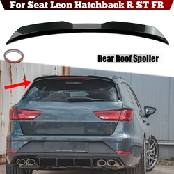 For Seat Leon Hatchback R ST FR Rear Trunk Lid Black / Carbon Look Roof Spoiler Wing Universal Exterior Accessories