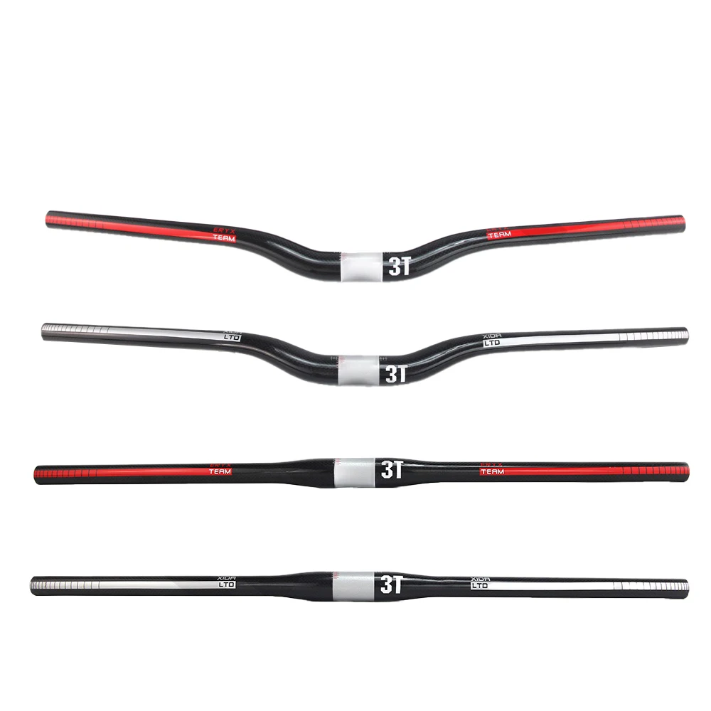 

For top brand 3T MTB handlebars High quality famous carbon fiber, flat or riser, 31.8 x 700 720 740 mm