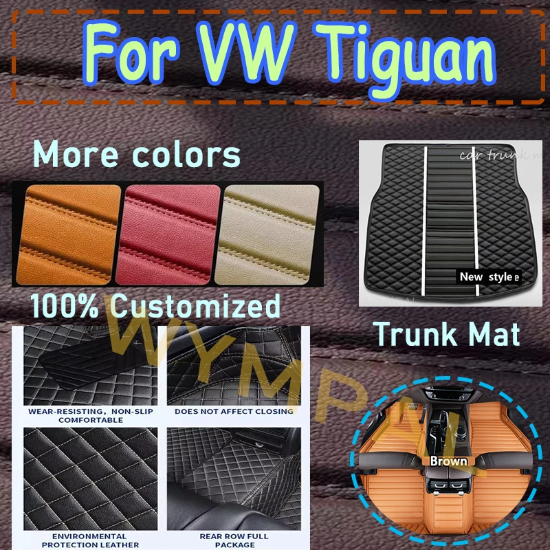

Luxury Carpets Car Floor Mats For VW Tiguan 2019 2018 2017 Custom Accessories Interior Waterproof Auto Parts Products