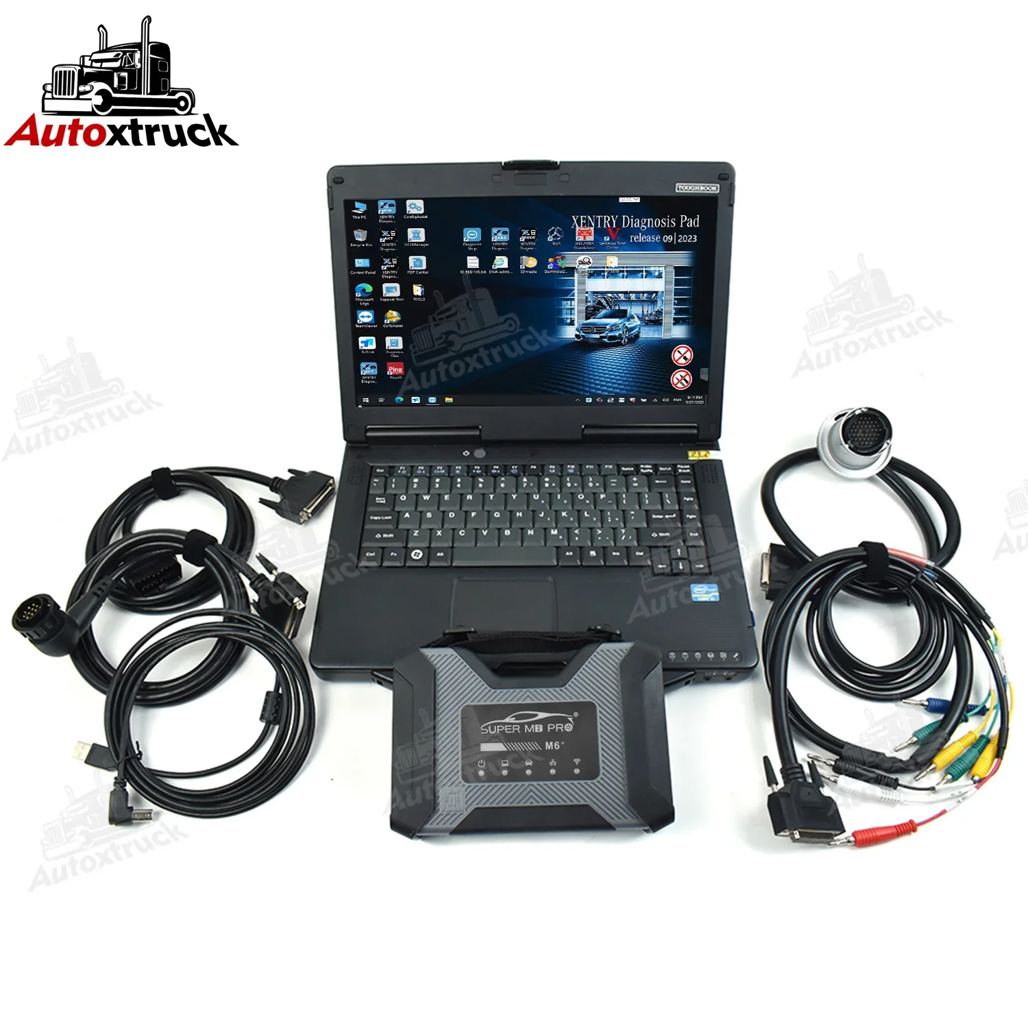 Full Function DoIP for M6+ Super MB PRO M6+ Wireless Star Heavy Duty diagnosis Tool+CF53 toughbook Laptop For benz Car and Truck