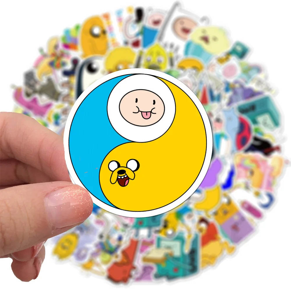 

10/30/50/100PCS Cartoon Animation Adventure Time Sticker Cute Funny Graffiti Decal Kids Toy Gift DIY Phone Case Water Cup Guitar