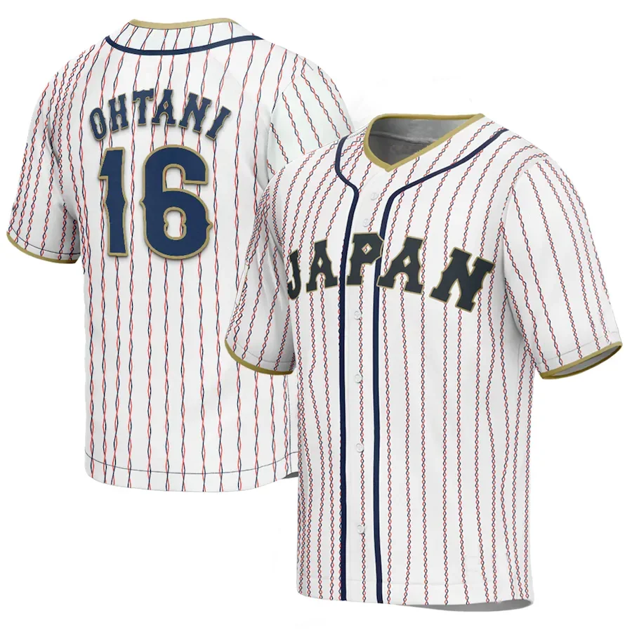 Japan 16 OHTANI jersey Baseball jerseys Sewing Embroidery Outdoor sportswear 2023 world Champion Blue White New Big size