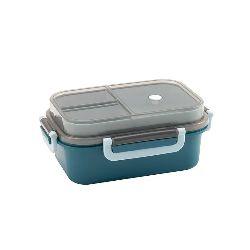 Portable Sealed Lunch Box 2Tier Lattice Microwave Available Heating Student Office Staff Fruit Food Containers with Forks Spoons