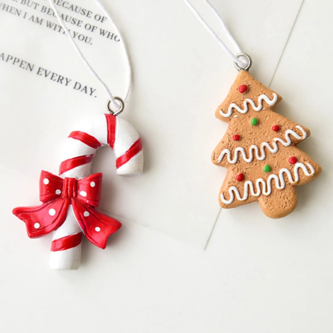 Candy Cane Gingerbread Man Ornaments Xmas Tree Hanging Pendant Christmas Decorations for Home 2026 New Year Gift Navidad Noel