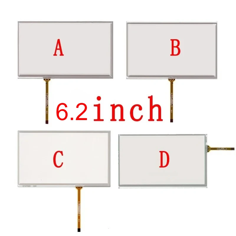 

6.2 Inch 4pins Car Radio Touch Screen for Car Gps Resistance Digitizer Glass Panel Lens 155mm*88mm