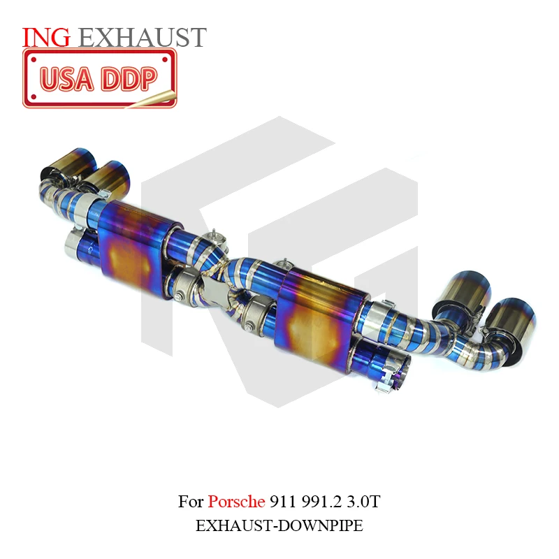 

ING Ti/SS304 Tube Vacuum Catback Valve for Porsche 911 991.2 3.0T Auto Muffler Modific Exhaust System