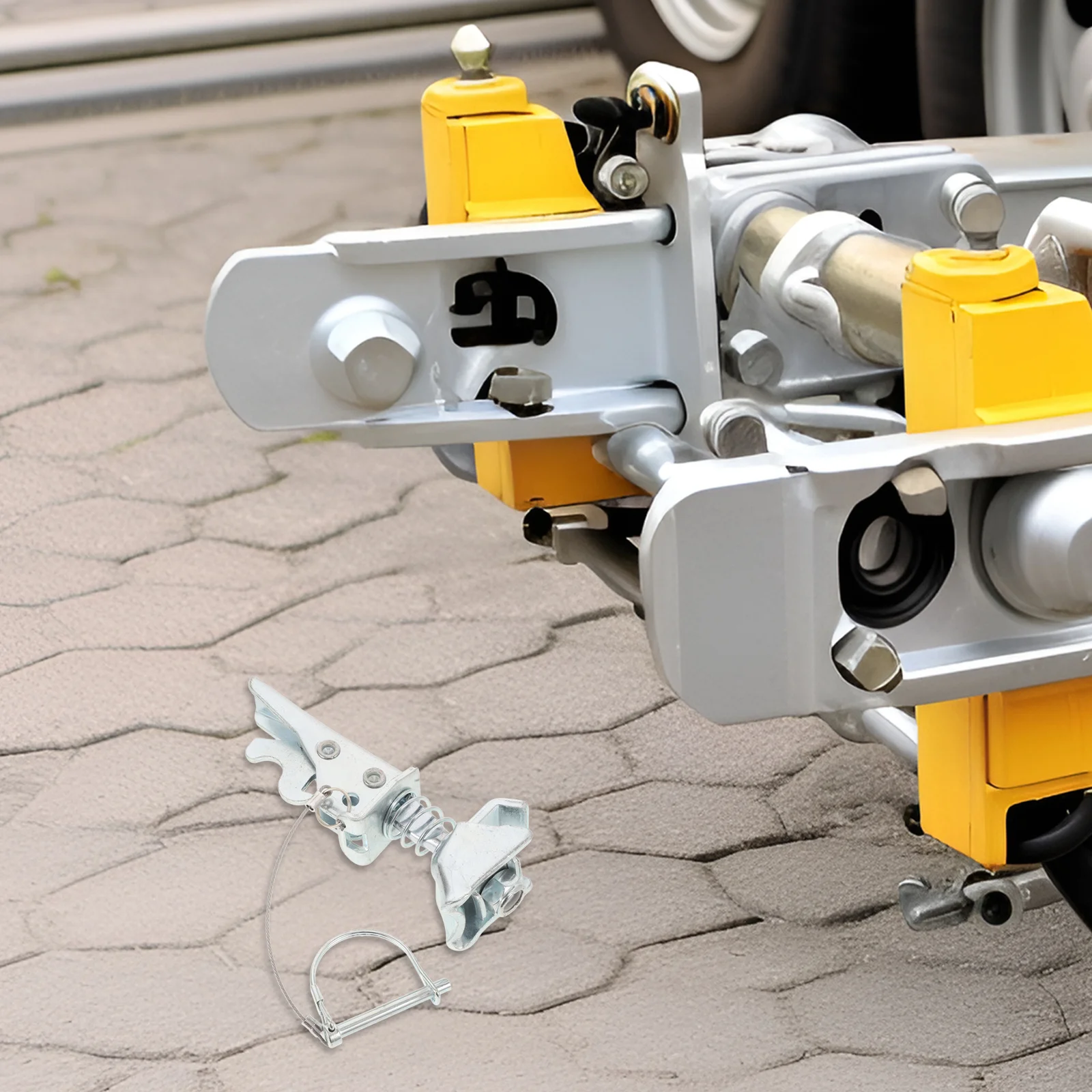 

Adjustable Trailer Coupler Handle with Hitch Receiver Cover Heavy Duty Ball Cover for Trailer Brake Wiring Kit Setup