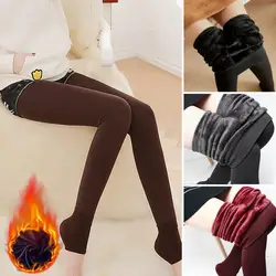 Winter Leggings For Women Warm Leggins Solid Color Velvet Leggins High Waist Leggings Stretchy Leggings Drop Shipping Yoga Plush