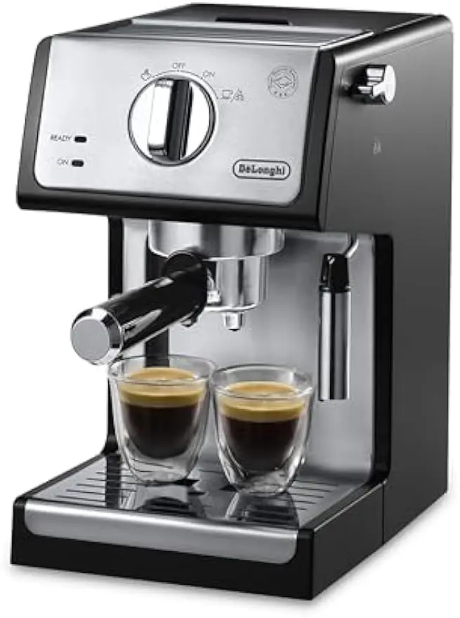 15-Bar Espresso Machine with Milk Frother & Temperature Control - Compact Home Coffee Maker for Espresso, Latte, Cappuccino