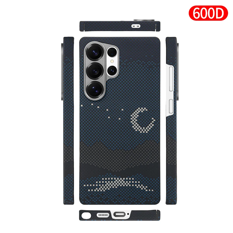 Suitable for Samsung S25 Ultra Phone Case Kevlar Aramid Fiber Magnetic Attraction Slim Minimalist Full Cover Hard Shell