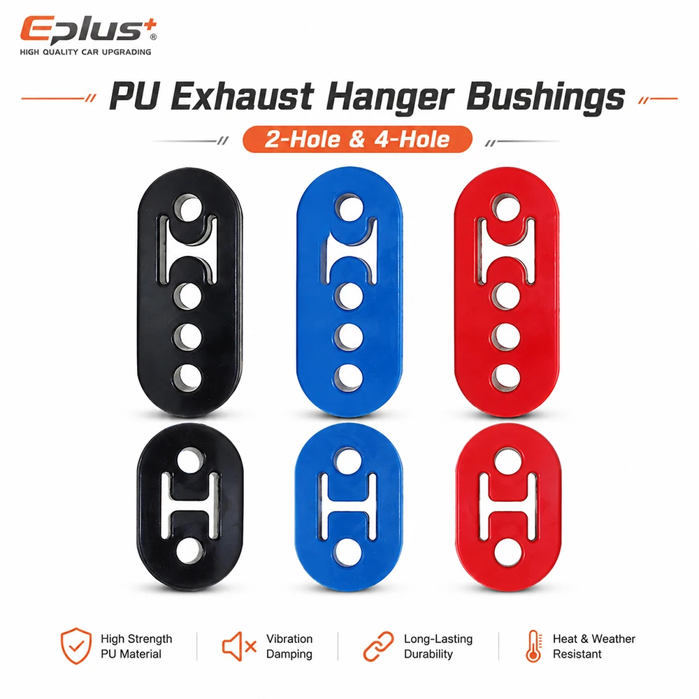 Universal PU Exhaust Hanger Bushings 2 Hole & 4 Hole Polyurethane Exhaust Pipe Mount Insulator for Car Exhaust Pipe Muffler
